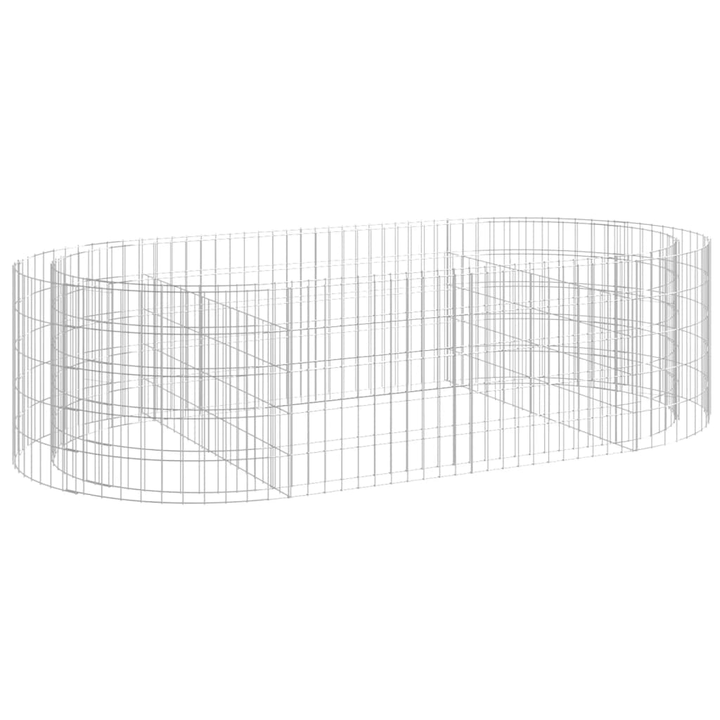 vidaXL Carré potager gabion en fer galvanisé 200x100x50 cm