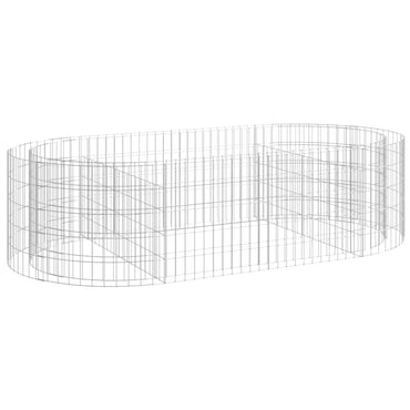 vidaXL Carré potager gabion en fer galvanisé 200x100x50 cm