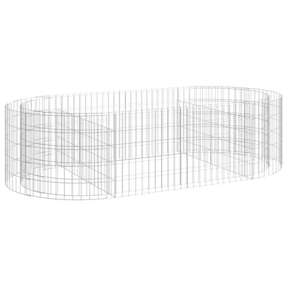 vidaXL Carré potager gabion en fer galvanisé 200x100x50 cm