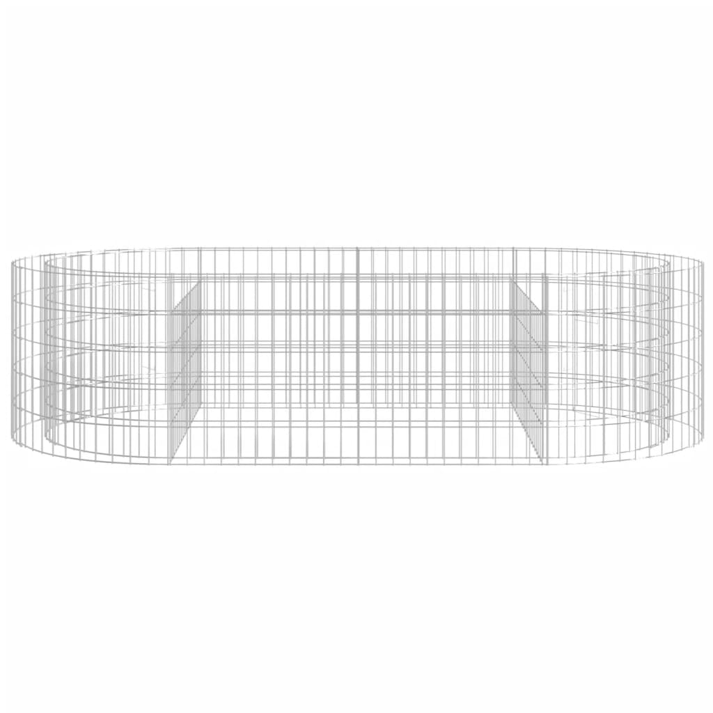 vidaXL Carré potager gabion en fer galvanisé 200x100x50 cm