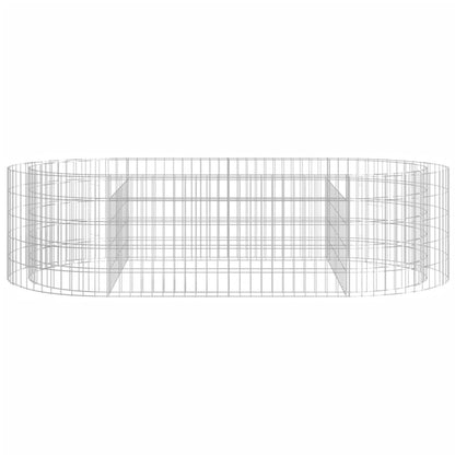 vidaXL Carré potager gabion en fer galvanisé 200x100x50 cm