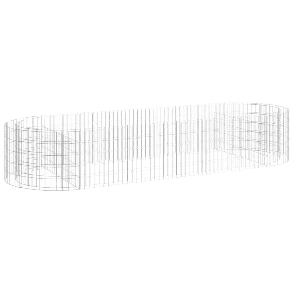 vidaXL Carré potager en gabion en fer galvanisé 300x100x50 cm