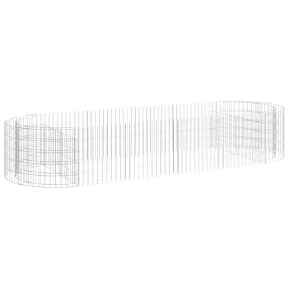 vidaXL Carré potager en gabion en fer galvanisé 300x100x50 cm