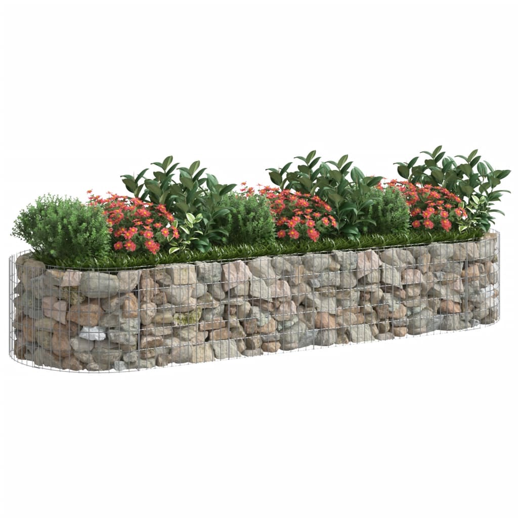 vidaXL Carré potager en gabion en fer galvanisé 300x100x50 cm