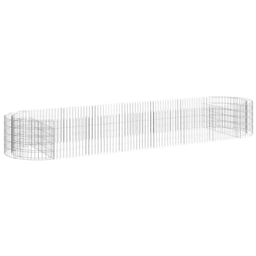 vidaXL Carré potager en gabions en fer galvanisé 400x100x50 cm