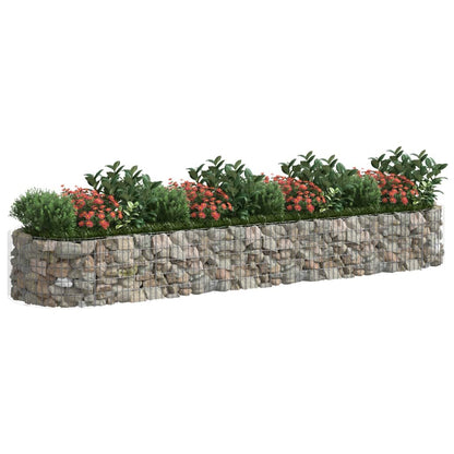 vidaXL Carré potager en gabions en fer galvanisé 400x100x50 cm