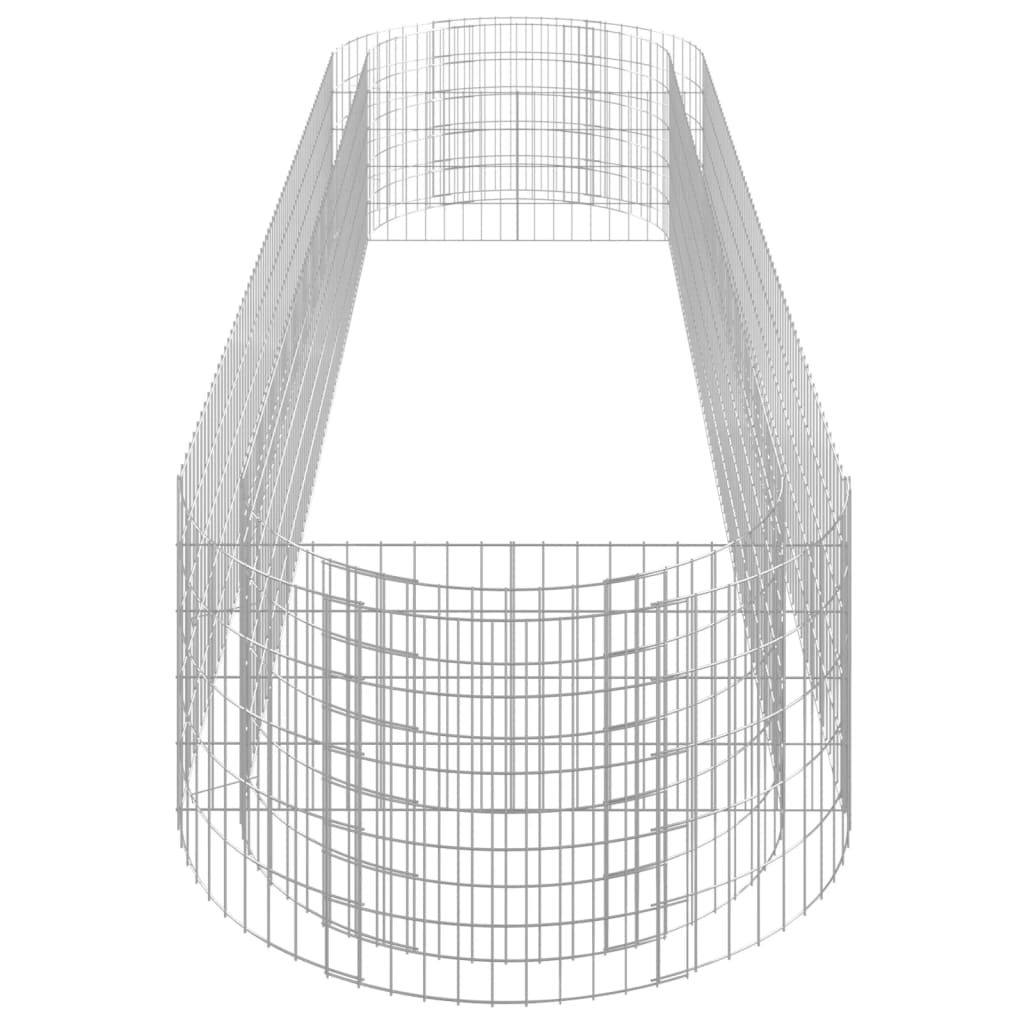 vidaXL Carré potager en gabions en fer galvanisé 400x100x50 cm
