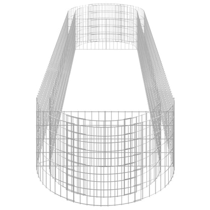 vidaXL Carré potager en gabions en fer galvanisé 400x100x50 cm