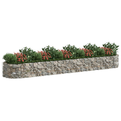 vidaXL Carré potager gabion en fer galvanisé 500x100x50 cm