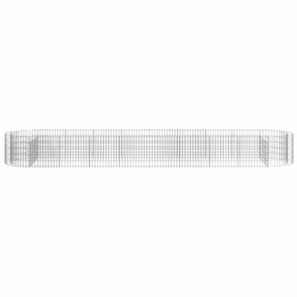 vidaXL Carré potager gabion en fer galvanisé 500x100x50 cm
