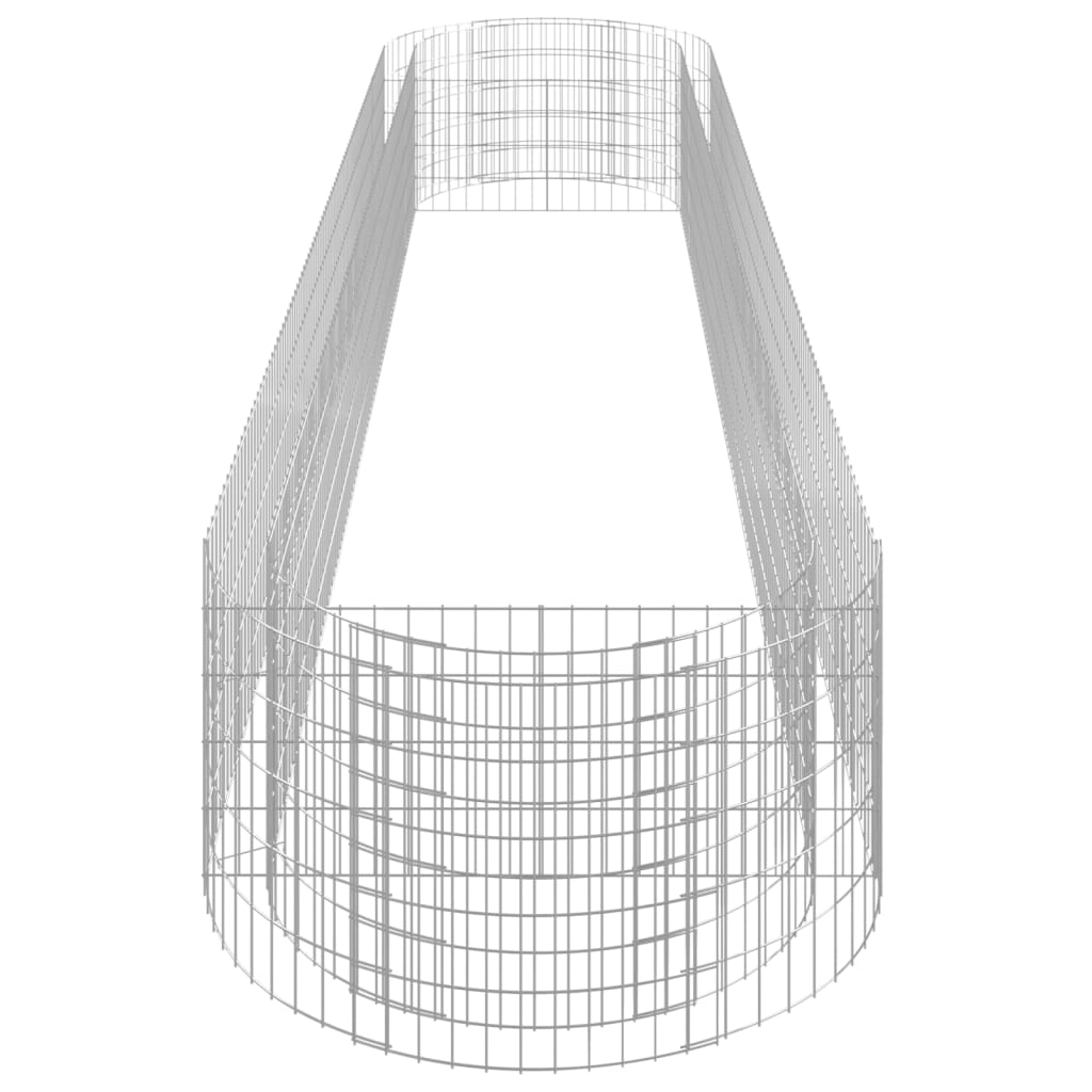 vidaXL Carré potager gabion en fer galvanisé 500x100x50 cm