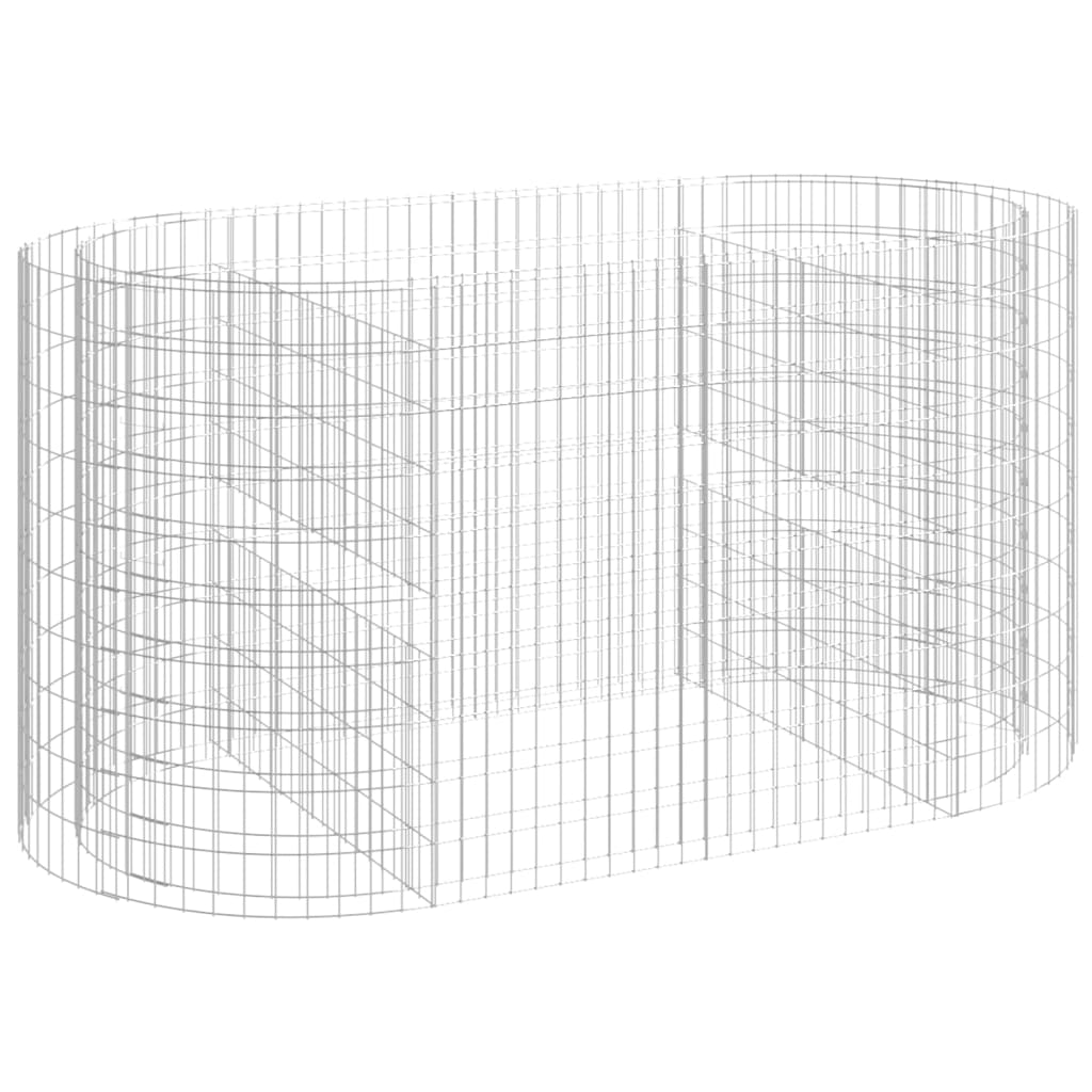 vidaXL Jardinnière surélevée Gabion Acier galvanisé 200x100x100 cm