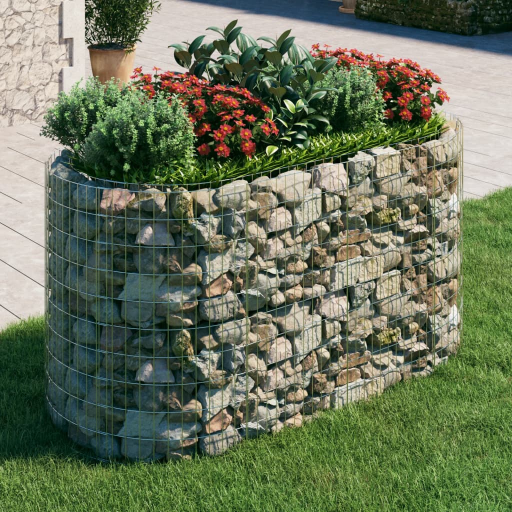vidaXL Jardinnière surélevée Gabion Acier galvanisé 200x100x100 cm