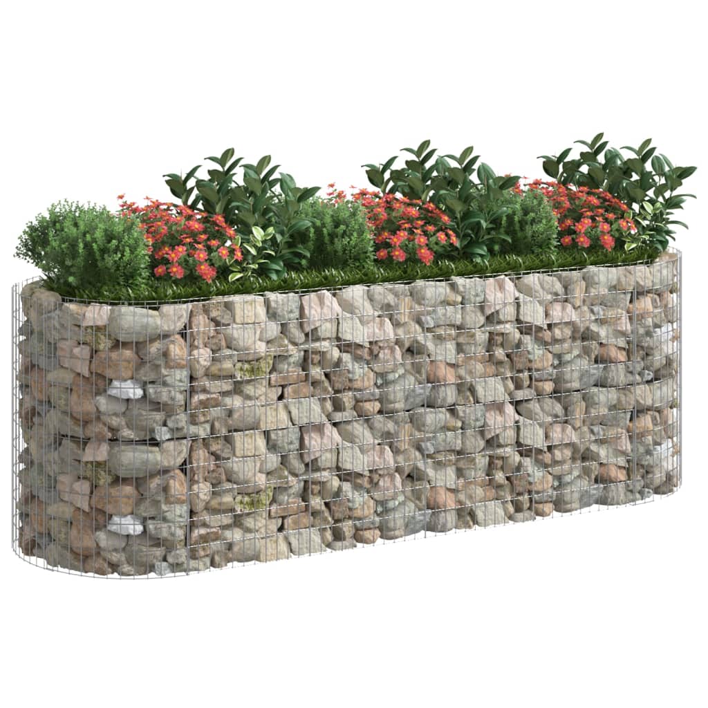 vidaXL Carré potager en gabions Acier galvanisé 300x100x100 cm