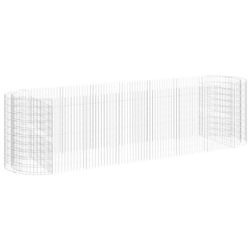 vidaXL Carré potager en gabions en fer galvanisé 400x100x100 cm