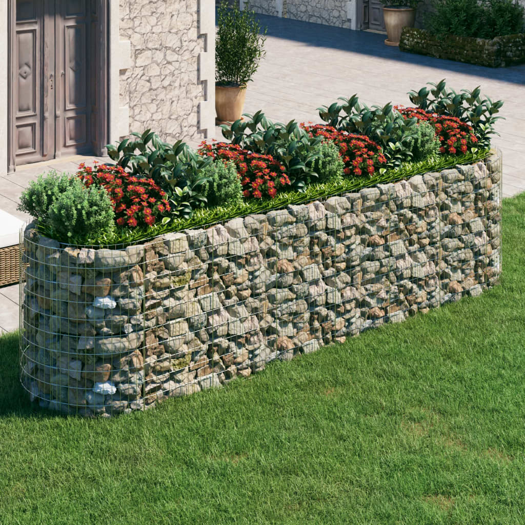 vidaXL Carré potager en gabions en fer galvanisé 400x100x100 cm