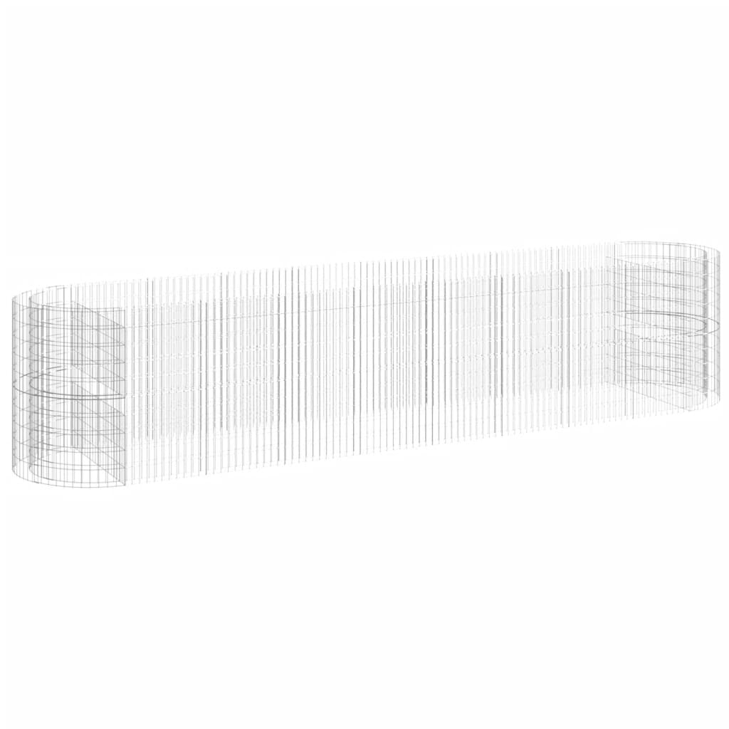 vidaXL Carré potager en gabions en fer galvanisé 500x100x100 cm