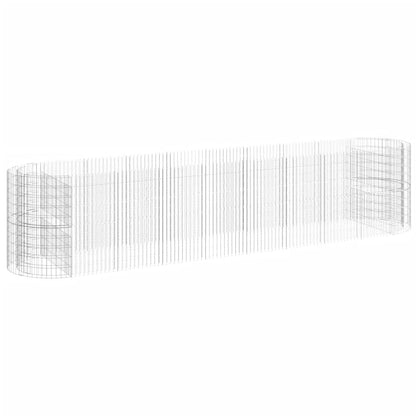 vidaXL Carré potager en gabions en fer galvanisé 500x100x100 cm
