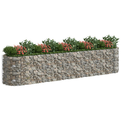vidaXL Carré potager en gabions en fer galvanisé 500x100x100 cm