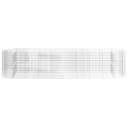 vidaXL Carré potager en gabions en fer galvanisé 500x100x100 cm
