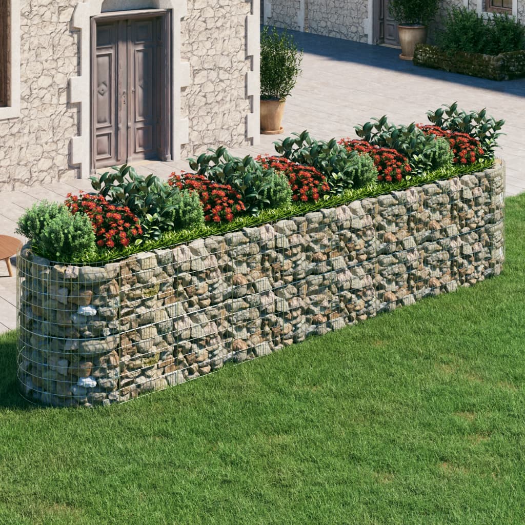 vidaXL Carré potager en gabions en fer galvanisé 500x100x100 cm