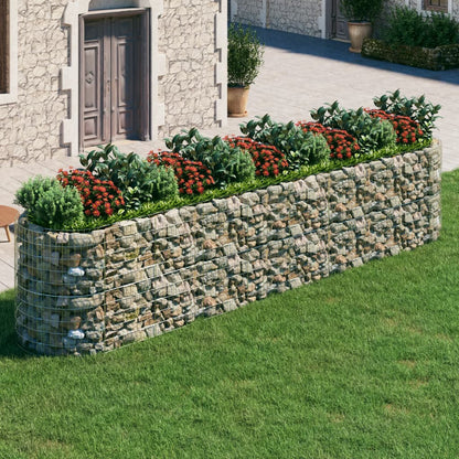 vidaXL Carré potager en gabions en fer galvanisé 500x100x100 cm