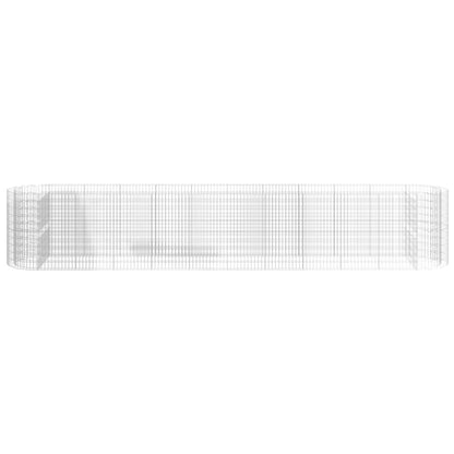 vidaXL Carré potager en gabions en fer galvanisé 600x100x100 cm