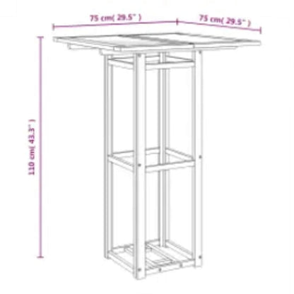 vidaXL Bistrotisch 75x75x110 cm Massivholz Akazie
