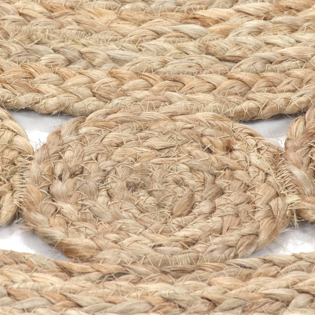 vidaXL Tapis tressé en jute 180 cm rond