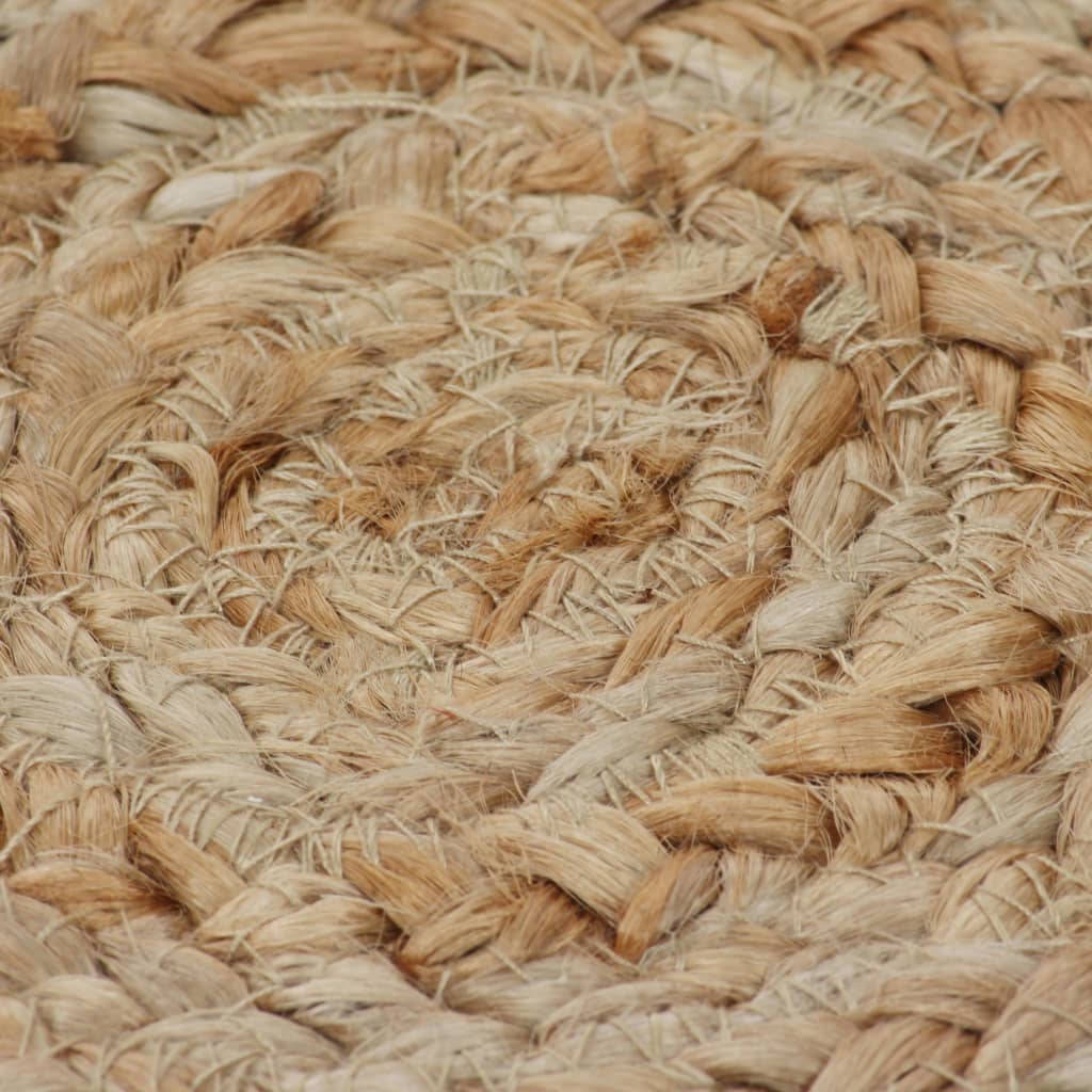 vidaXL Tapis tressé en jute 180 cm rond