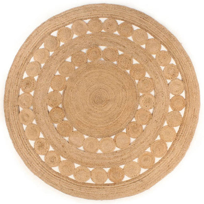 vidaXL Tapis tressé en jute 210 cm rond