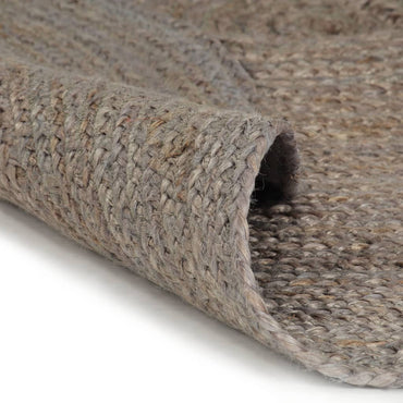 vidaXL Tapis fait à la main Jute Rond 210 cm Gris