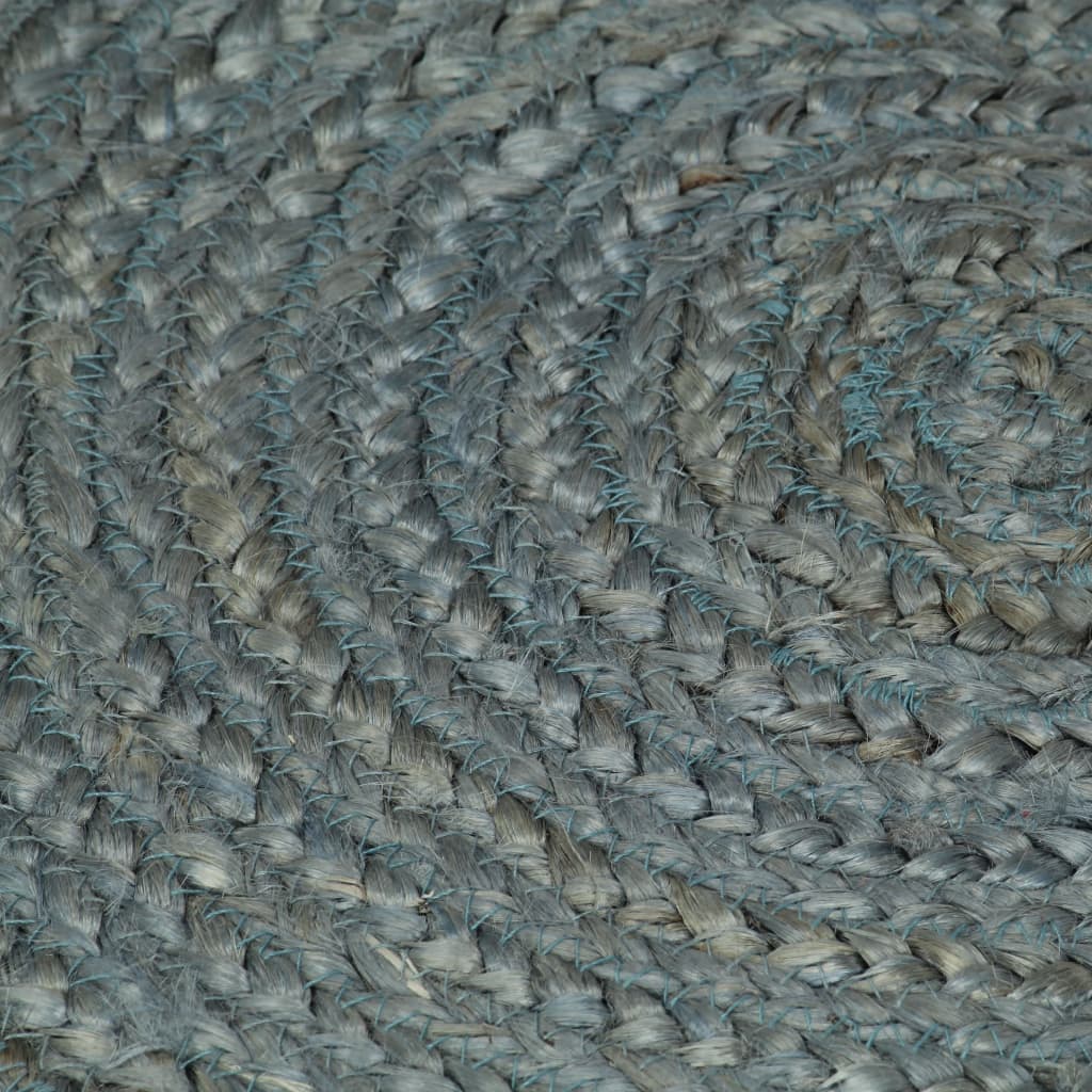 vidaXL Tapis fait à la main Jute Rond 180 cm Vert olive