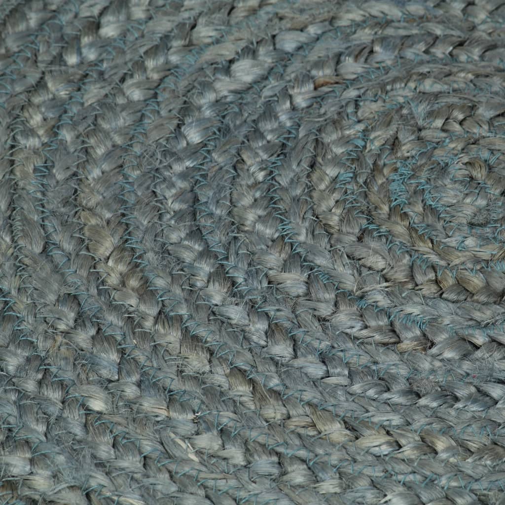 vidaXL Tapis fait à la main Jute Rond 210 cm Vert olive