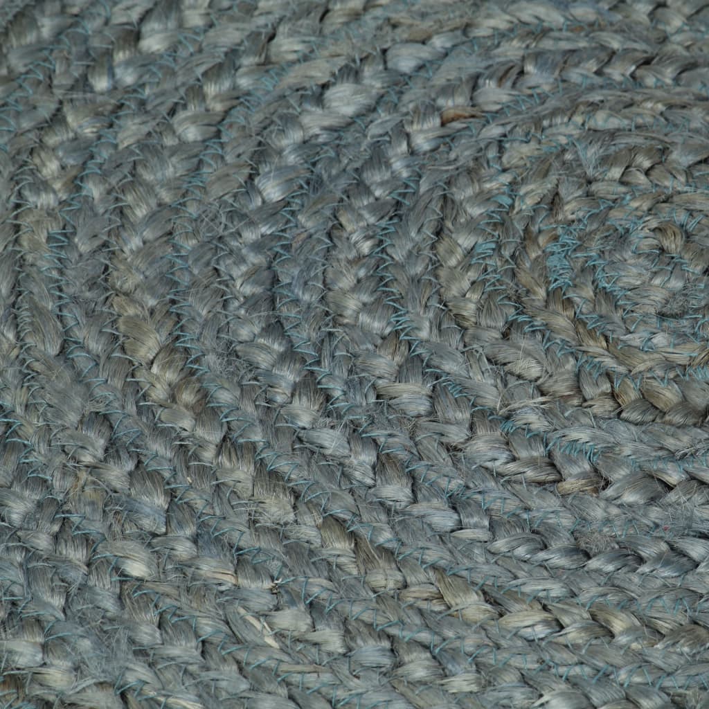 vidaXL Tapis fait à la main Jute Rond 240 cm Vert olive