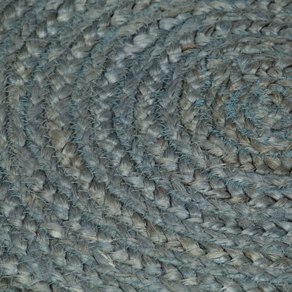 vidaXL Tapis fait à la main Jute Rond 240 cm Vert olive