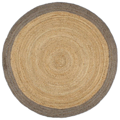 vidaXL Tapis fait main Jute avec bord gris 240 cm