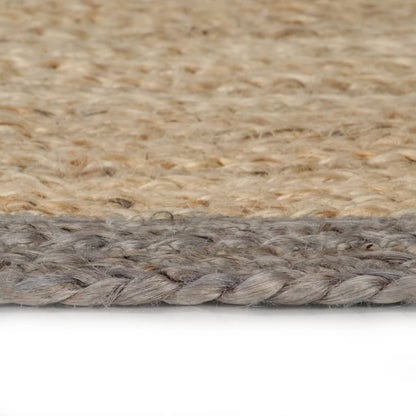 vidaXL Tapis fait main Jute avec bord gris 240 cm