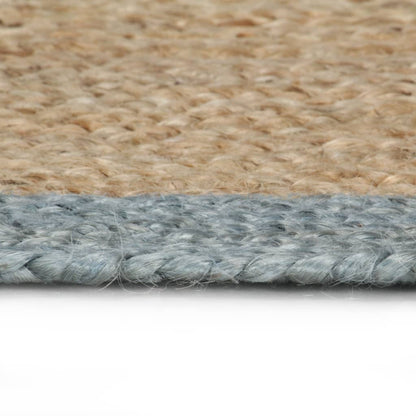 vidaXL Tapis fait à la main en jute avec bord vert olive 180 cm
