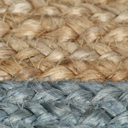 vidaXL Tapis fait à la main en jute avec bord vert olive 180 cm