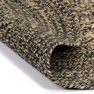 vidaXL Tapis fait à la main en jute Noir et marron 210 cm