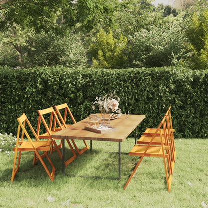 vidaXL Klappbare Gartenstühle 6 Stk. Massivholz Akazie
