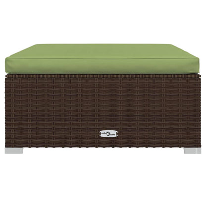 vidaXL 10-tlg. Garten-Lounge-Set mit Kissen Braun Poly Rattan