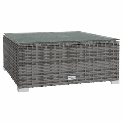 vidaXL Salon de jardin 11 pcs avec coussins gris résine tressée
