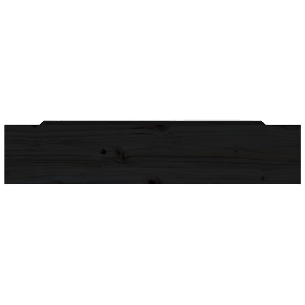 vidaXL Bettschubladen 4 Stk. Schwarz Massivholz Kiefer