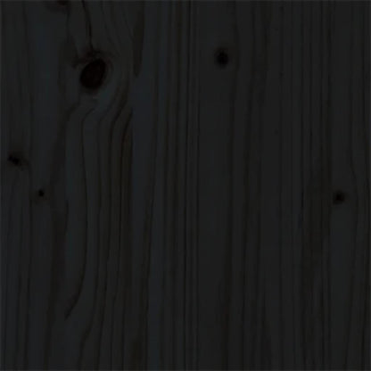 Massivholzbett Schwarz 135x190 cm