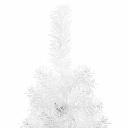 vidaXL Künstlicher Halb-Weihnachtsbaum mit Ständer Schlank Weiß 180 cm