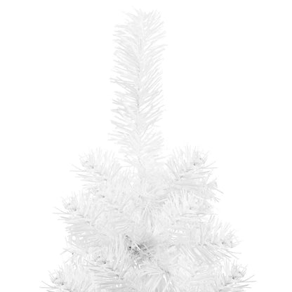 vidaXL Künstlicher Halb-Weihnachtsbaum mit Ständer Schlank Weiß 240 cm