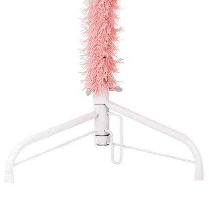 vidaXL Künstlicher Halb-Weihnachtsbaum mit Ständer Schlank Rosa 180 cm