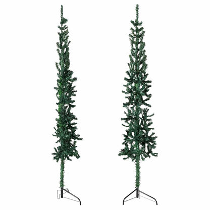 vidaXL Künstlicher Halb-Weihnachtsbaum mit Ständer Schlank Grün 120 cm